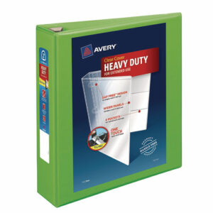 Heavy-Duty View Binder with DuraHinge and One Touch EZD Rings, 3 Rings, 2" Capacity, 11 x 8.5, Chartreuse