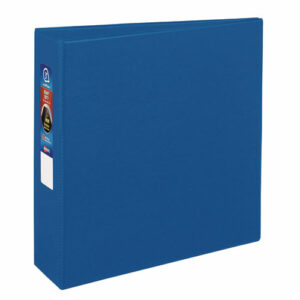 Heavy-Duty Non-View Binder with DuraHinge and Locking One Touch EZD Rings, 3 Rings, 3" Capacity, 11 x 8.5, Blue