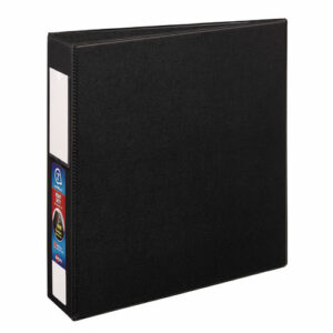 Heavy-Duty Non-View Binder with DuraHinge, One Touch EZD Rings and Spine Label Holder, 3 Rings, 2" Capacity, 11 x 8.5, Black