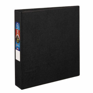 Heavy-Duty Non-View Binder with DuraHinge and One Touch EZD Rings, 3 Rings, 1.5" Capacity, 11 x 8.5, Black
