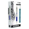 F-402 Ballpoint Pen, Retractable, Fine 0.7 mm, Blue Ink, Stainless Steel/Blue Barrel