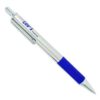 F-402 Ballpoint Pen, Retractable, Fine 0.7 mm, Blue Ink, Stainless Steel/Blue Barrel - Image 4