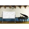 Mobile Music Staff Whiteboard, Dual-Sided Music Notation, 72" x 48", White Surface, Silver Aluminum Frame - Image 3