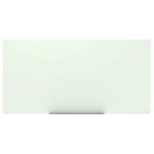 Magnetic Wall-Mounted Glass Board, 96" x 48", White Surface, Frameless