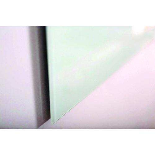 Magnetic Wall-Mounted Glass Board, 48" x 36", White Surface, Silver Aluminum Frame - Image 2