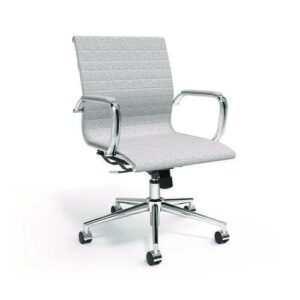 Alera Siskin Fabric Managers Chair, Supports Up to 275 lb, 16.93 to 20.67 Seat Height, Gray Seat, Gray Back, Chrome Base
