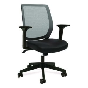 Alera Wessex Ergonomic Fabric Mesh Swivel Task Chair, Supports Up to 275lbs, 17.09 to 20.83 Seat Height, Black Seat/Back/Base