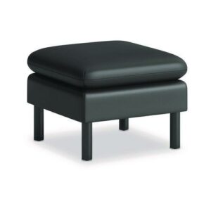 Parkwyn Series Ottoman, 23" x 23" x 17.5", Black