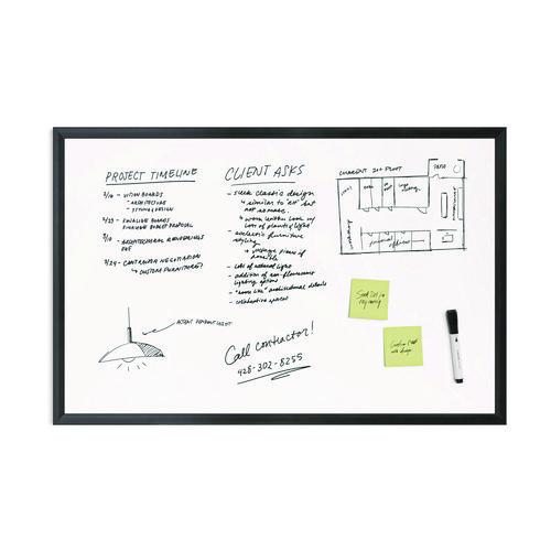 Magnetic Dry Erase Board with Wood Frame, 36" x 24" (Actual Size: 35" x 23"), White Surface, Black Wood Frame - Image 7