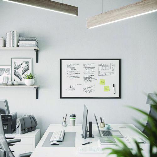 Magnetic Dry Erase Board with Wood Frame, 36" x 24" (Actual Size: 35" x 23"), White Surface, Black Wood Frame - Image 8