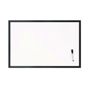 Magnetic Dry Erase Board with Wood Frame, 36" x 24" (Actual Size: 35" x 23"), White Surface, Black Wood Frame