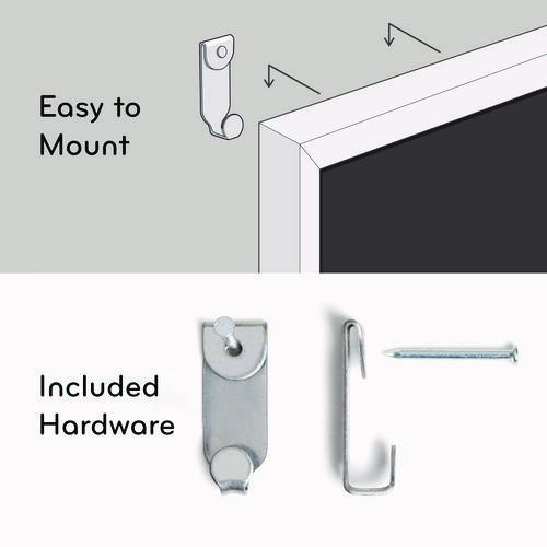Magnetic Dry Erase Board with Wood Frame, 36" x 24" (Actual Size: 35" x 23"), White Surface, Black Wood Frame - Image 5