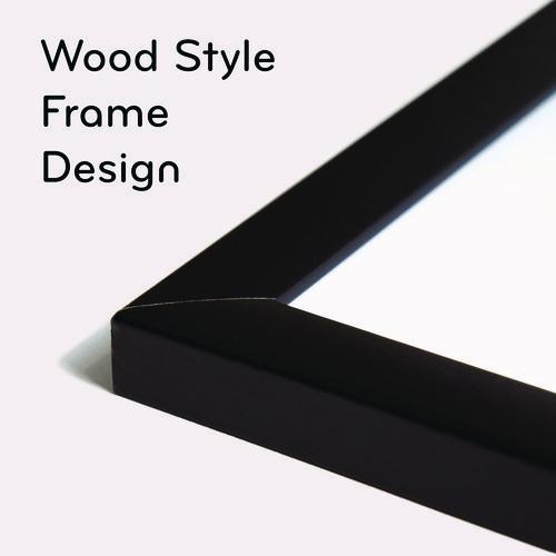 Magnetic Dry Erase Board with Wood Frame, 36" x 24" (Actual Size: 35" x 23"), White Surface, Black Wood Frame - Image 2