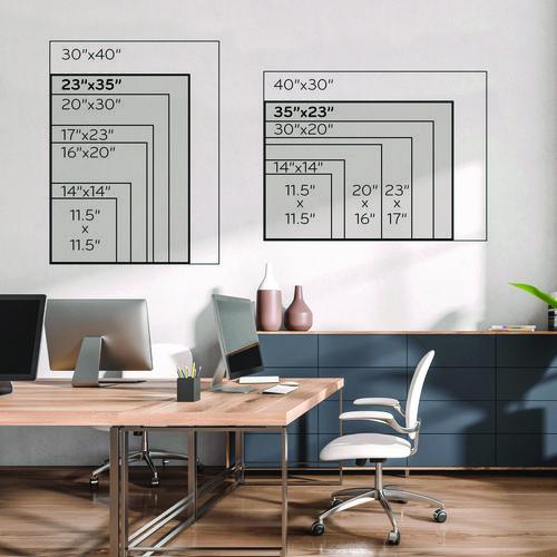 Magnetic Dry Erase Board with Wood Frame, 36" x 24" (Actual Size: 35" x 23"), White Surface, Black Wood Frame - Image 3