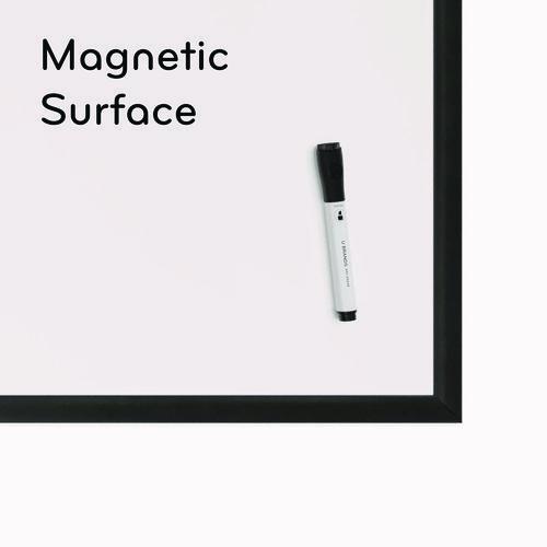 Magnetic Dry Erase Board with Wood Frame, 36" x 24" (Actual Size: 35" x 23"), White Surface, Black Wood Frame - Image 4