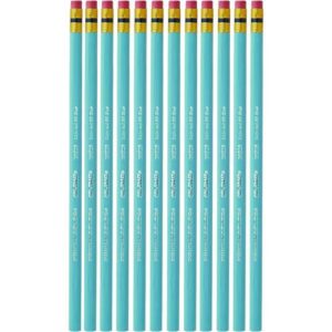 Col-Erase Pencil with Eraser, 0.7 mm, 2B, Non-Photo Blue Lead, Non-Photo Blue Barrel, Dozen