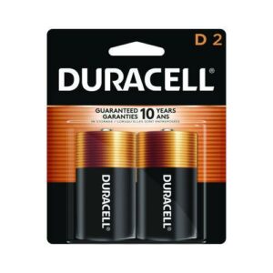 CopperTop Alkaline D Batteries, 2/Pack