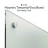Magnetic Tempered Glass Dry Erase Board, 72" x 48", White Surface - Image 2