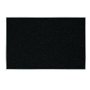Recycled Bulletin Board, 87.91 x 48.5, Confetti Surface, Satin Aluminum Frame