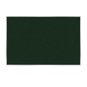 Vinyl Bulletin Board with Aluminum Frame, 87.91" x 48.5", Ebony Surface, Satin Aluminum Frame