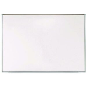 Proma Projection Magnetic Porcelain Whiteboard, 87.91" x 48.5", White Surface, Satin Aluminum Frame