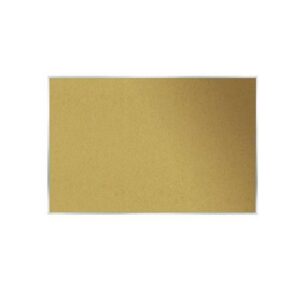 Natural Cork Bulletin Board with Aluminum Frame, 87.91" x 48.5", Tan Surface, Satin Aluminum Frame