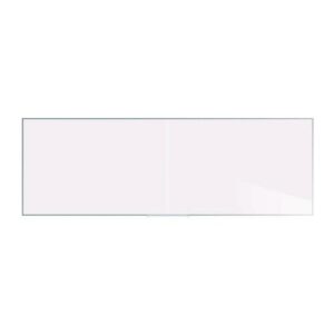 Two-Piece M2 Non-Magnetic Whiteboard with Aluminum Frame, 144.5" x 48.5", White Surface, Satin Aluminum Frame