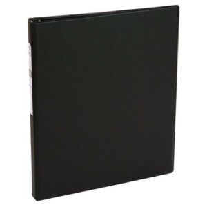 Economy Non-View Binder with Round Rings, 3 Rings, 0.5" Capacity, 11 x 8.5, Black, (3201)