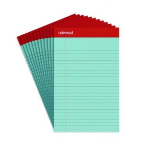 Colored Perforated Ruled Writing Pads, Narrow Rule, 50 Blue 5 x 8 Sheets, Dozen
