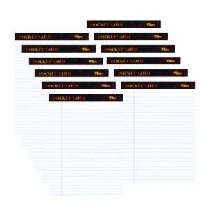 Docket Gold Ruled Perforated Pads, Wide/Legal Rule, 50 White 8.5 x 11.75 Sheets, 12/Pack