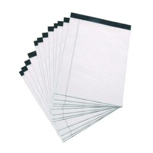 7530014471353, SKILCRAFT Legal Pads, Wide/Legal Rule, Gray Linen Headband, 50 White 8.5 x 11.75 Sheets, Dozen
