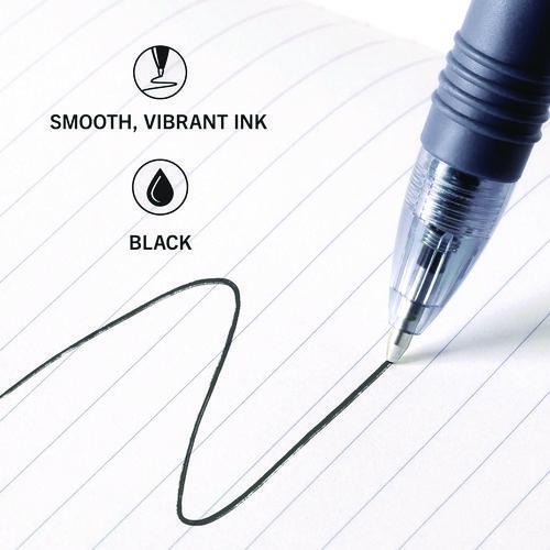 Z-Grip Ballpoint Pen, Retractable, Medium 1 mm, Black Ink, Clear/Black Barrel, 24/Pack - Image 4