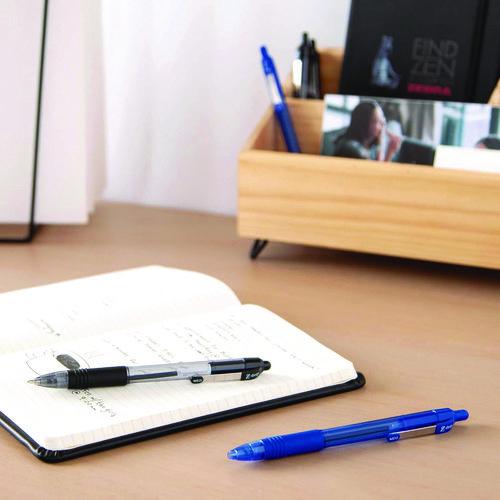 Z-Grip Ballpoint Pen, Retractable, Medium 1 mm, Black Ink, Clear/Black Barrel, 24/Pack - Image 6