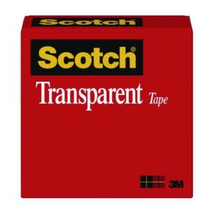 Transparent Tape, 1" Core, 0.5" x 72 yds, Transparent