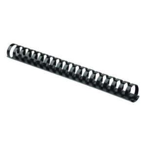 Plastic Comb Bindings for 11 x 8.5 Documents, 19 Rings, 1" (200-Sheet) Capacity, Black, 50/Pack