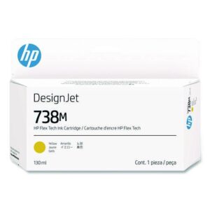 HP 738M (A24VPA) Original Designjet Ink Cartridge, Yellow