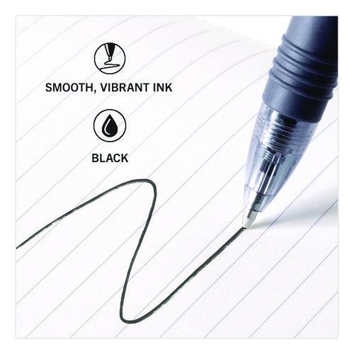 Z-Grip Ballpoint Pen, Retractable, Medium 1 mm, Black Ink, Clear/Black Barrel, 18/Pack - Image 5