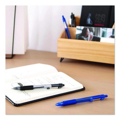 Z-Grip Ballpoint Pen, Retractable, Medium 1 mm, Black Ink, Clear/Black Barrel, 18/Pack - Image 7