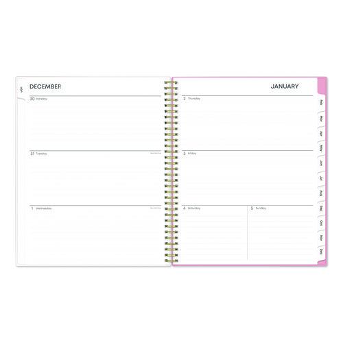 Mimi Pink Weekly/Monthly Planner, Floral Artwork, 11 x 8.5, Pink/Blue/Rose Cover, 12-Month (Jan to Dec): 2025 - Image 2