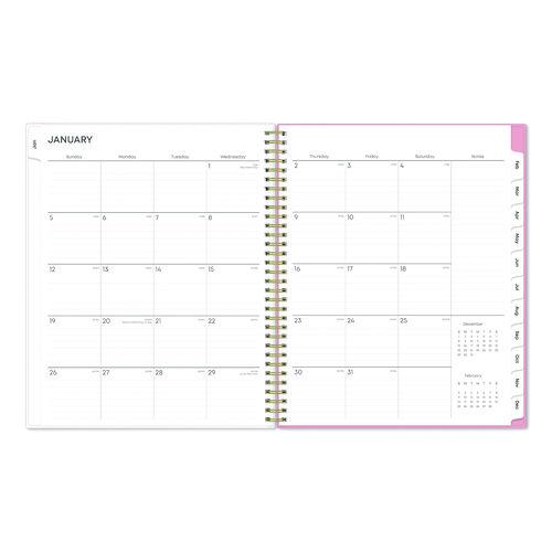 Mimi Pink Weekly/Monthly Planner, Floral Artwork, 11 x 8.5, Pink/Blue/Rose Cover, 12-Month (Jan to Dec): 2025 - Image 3