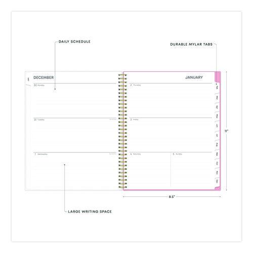 Mimi Pink Weekly/Monthly Planner, Floral Artwork, 11 x 8.5, Pink/Blue/Rose Cover, 12-Month (Jan to Dec): 2025 - Image 8