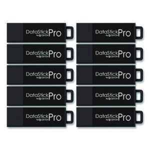 DataStick Pro USB 3.2 Type A Flash Drive, 128 GB, Black, 10/Pack