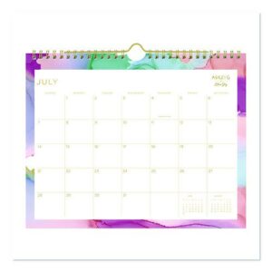 Ashley G Multicolor Smoke Academic Year Wall Calendar, 11 x 8.75, White/Multicolor Sheets, 12-Month (July to June): 2025-2026