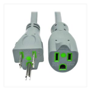 Hospital-Grade Extension Cord, 15 ft, 15 A, Gray