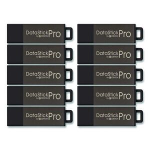 DataStick Pro USB 2.0 Type A Flash Drive, 16 GB, Gray, 10/Pack