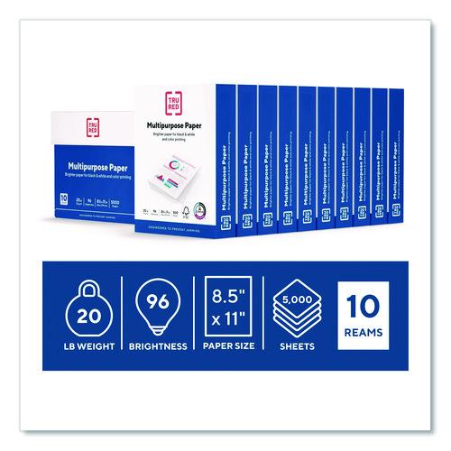 Multipurpose Paper with ColorLok Technology, 96 Bright, 20 lb Bond Weight, 8.5 x 11, White, 500 Sheets/Ream, 10 Reams/Carton - Image 2