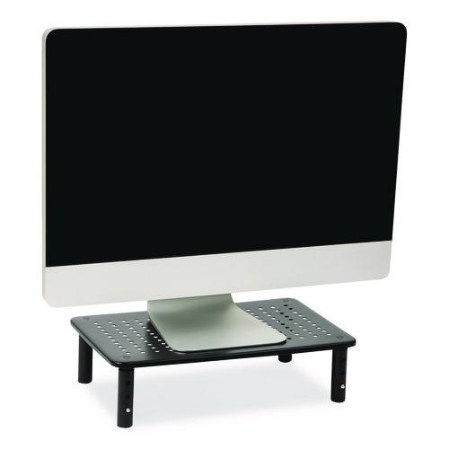 Adjustable Rectangular Monitor Stand, 14.5" x 9.25" x 4" to 5.5", Black, Supports 44 lb, 2/Pack - Image 8