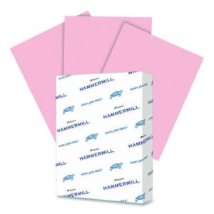 Colors Print Paper, 24 lb Bond Weight, 8.5 x 11, Pink, 500/Ream