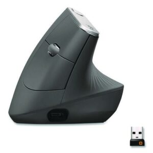MX Vertical Advanced Ergonomic Mouse, 2.4 GHz Frequency/33 ft Wireless Range, Left/Right Hand Use, Graphite