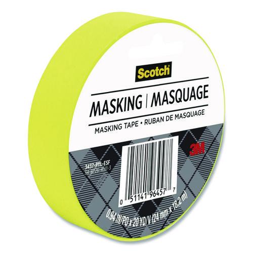 Expressions Masking Tape, 3" Core, 0.94" x 20 yds, Yellow - Image 2